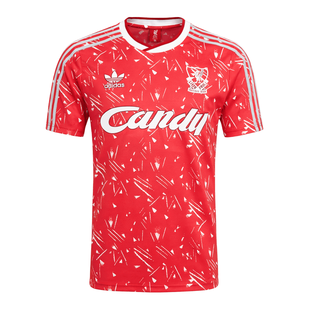 Retro 89/91 Liverpool Home Soccer Jersey Red