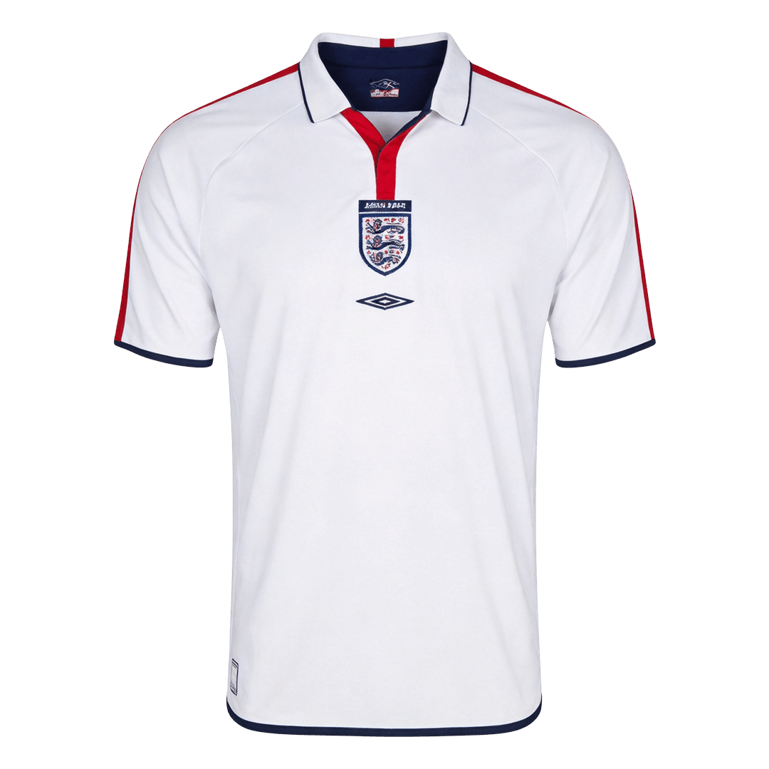 Men Retro Fan Version 2004 England Home Soccer Jersey White