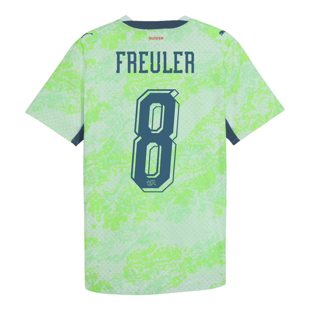 REULER #8 Switzerland Away Soccer Jersey World Cup 2026 Green