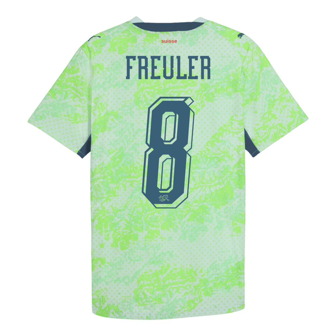 REULER #8 Switzerland Away Soccer Jersey World Cup 2026 Green