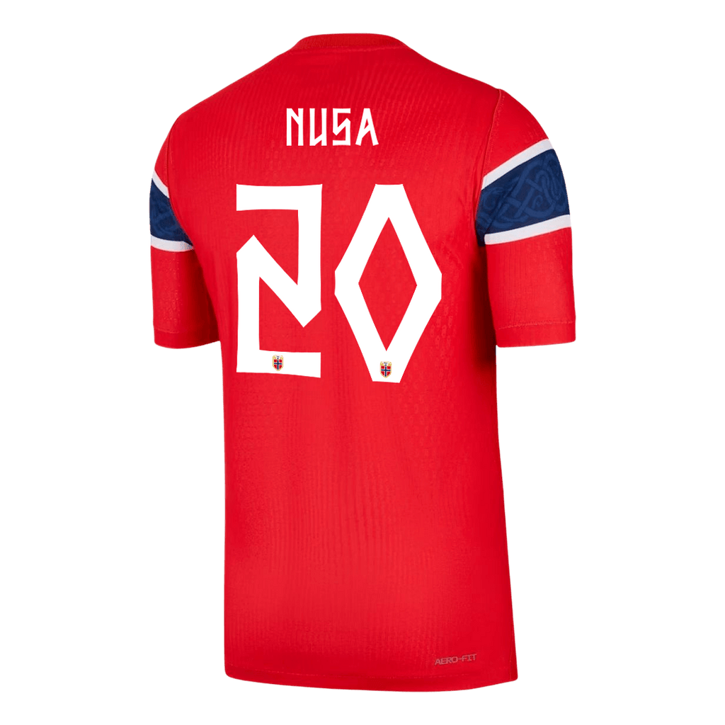 NUSA #20 Player Version Norway Home Soccer Jersey World Cup 2026 Red