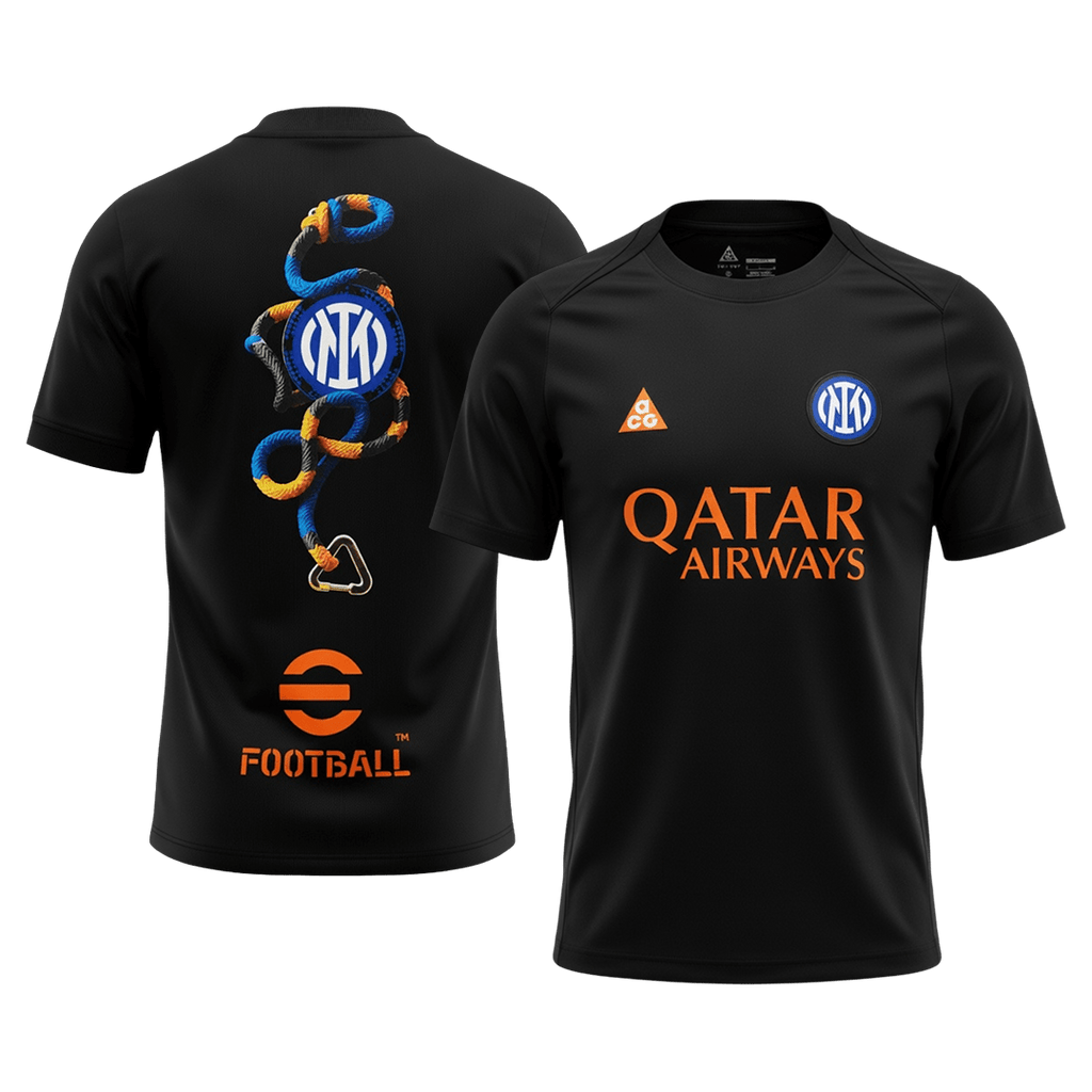Inter Milan Pre-Match Soccer Jersey 25/26 Black