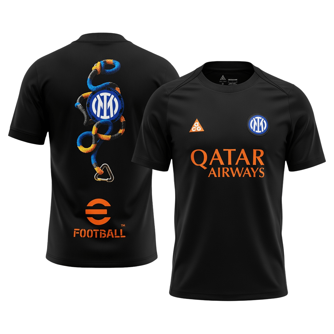 Inter Milan Pre-Match Soccer Jersey 25/26 Black