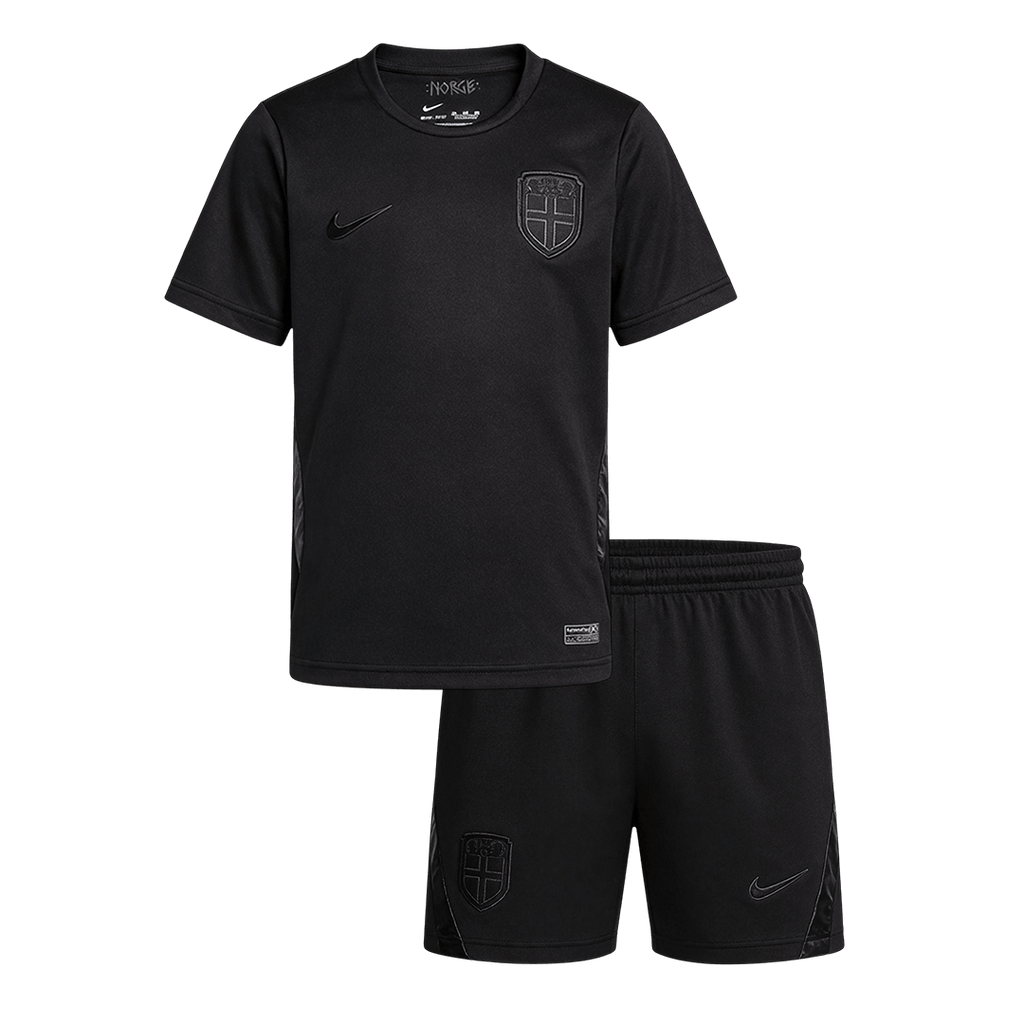 Kids Norway Away Soccer Jersey Kit (Jersey+Shorts) World Cup 2026 Black