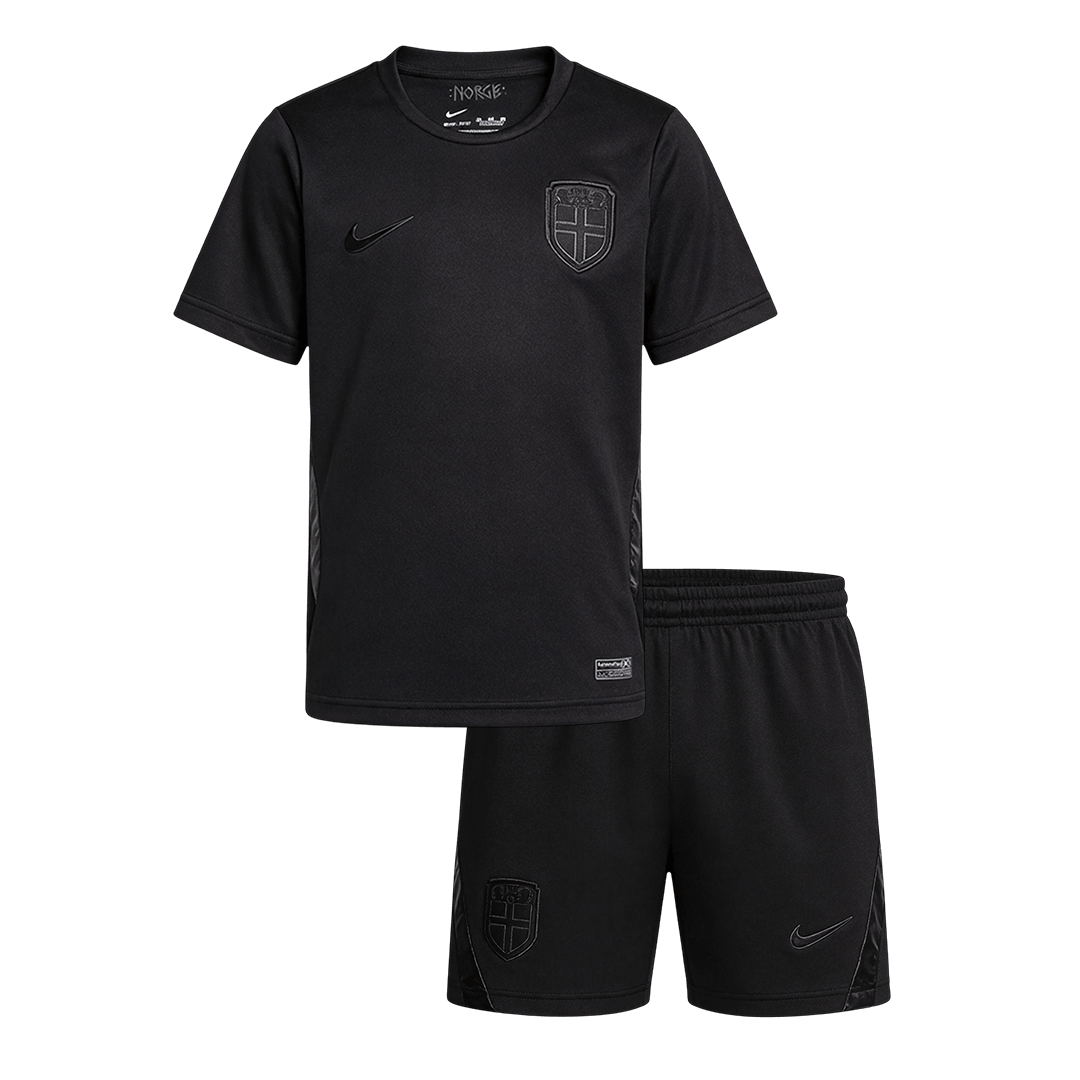 Kids Norway Away Soccer Jersey Kit (Jersey+Shorts) World Cup 2026 Black