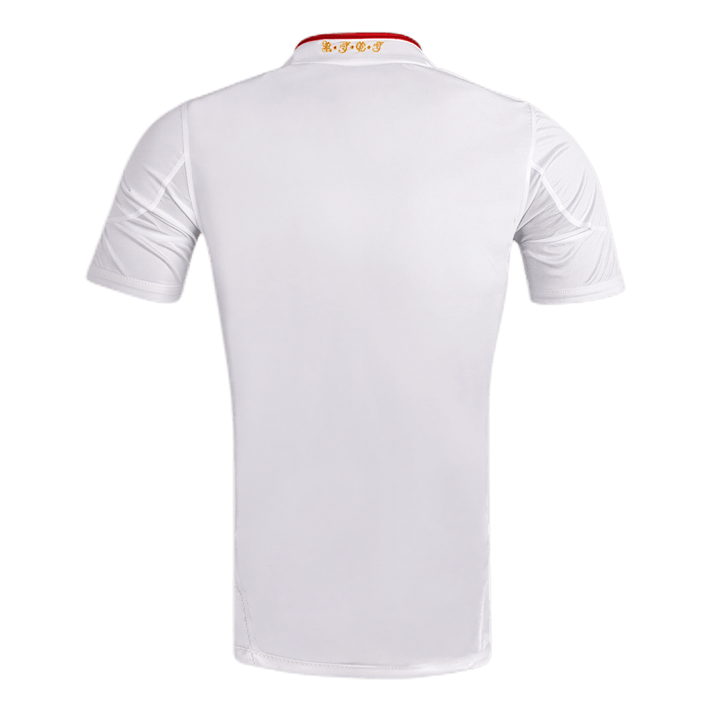 Men Retro Fan Version 10/12 Spain Away Soccer Jersey Short Sleeve White