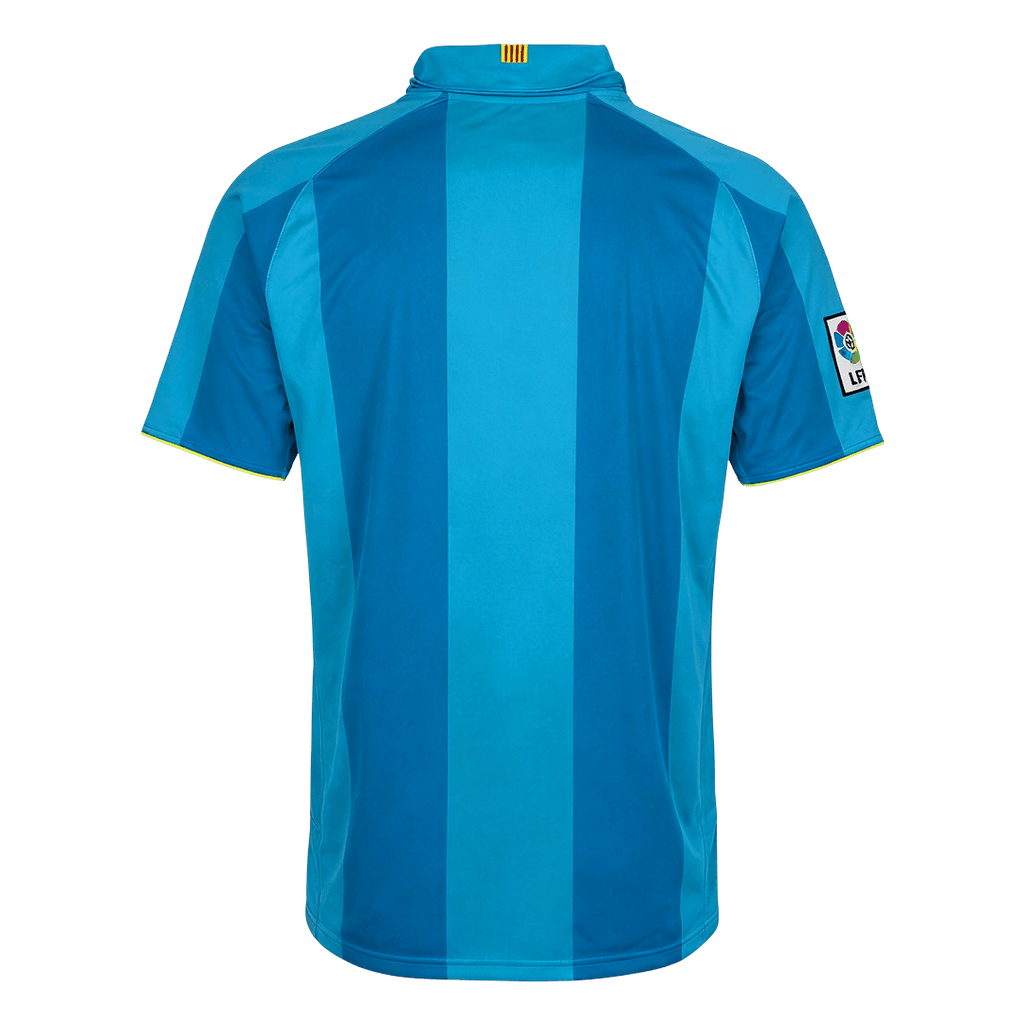 Men Retro Fan Version 07/08 Barcelona Away Soccer Jersey Short Sleeve Blue