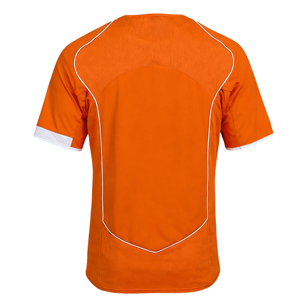 Men Retro Fan Version 2004 Netherlands Home Soccer Jersey Short Sleeve Orange