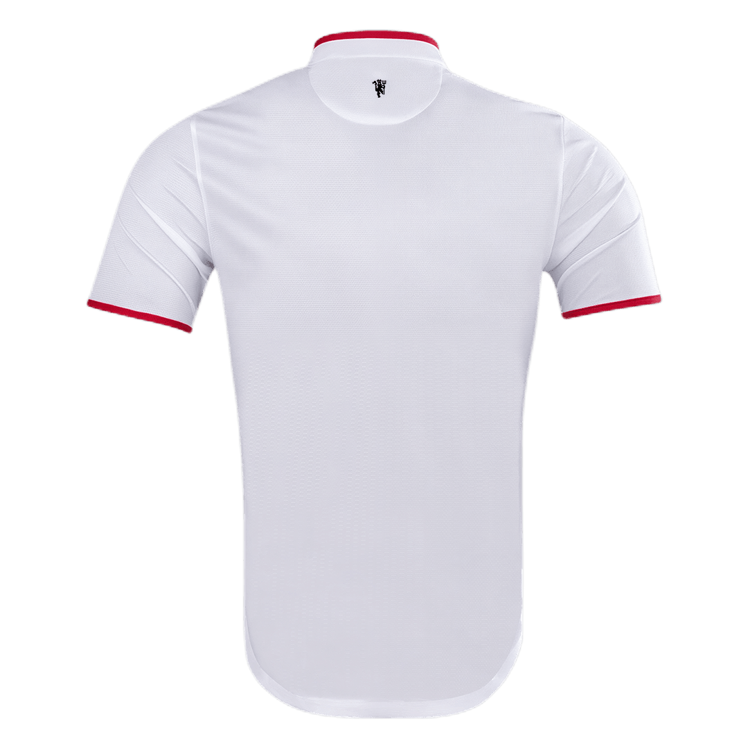 Men Retro Fan Version 13/14 Manchester United Away Soccer Jersey White