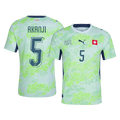 AKANJI #5 Player Version Switzerland Away Soccer Jersey World Cup 2026 Green