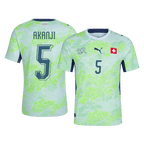 AKANJI #5 Player Version Switzerland Away Soccer Jersey World Cup 2026 Green