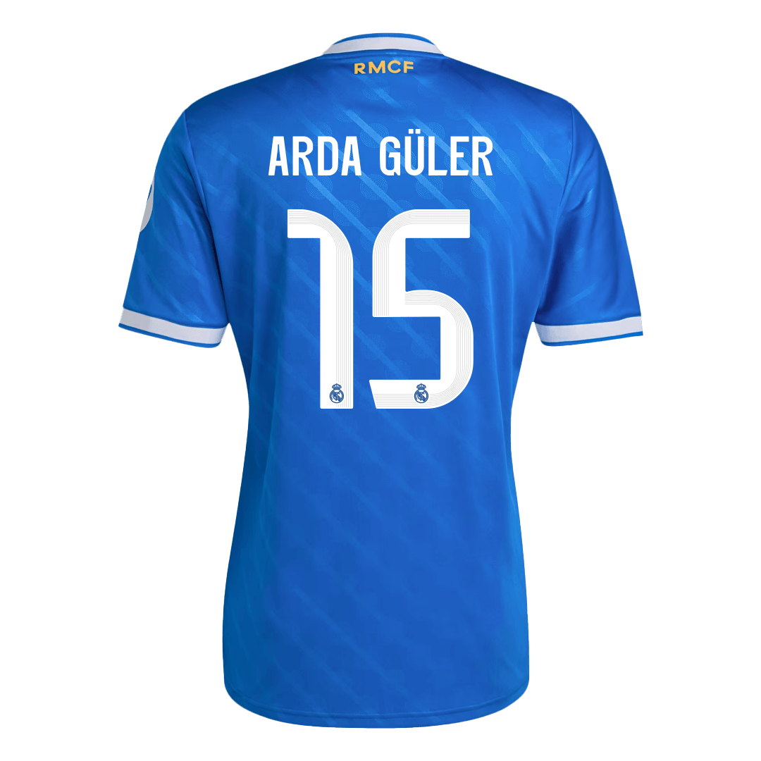 ARDA GÜLER #15 Real Madrid Third Away Soccer Jersey 2025/26 Blue