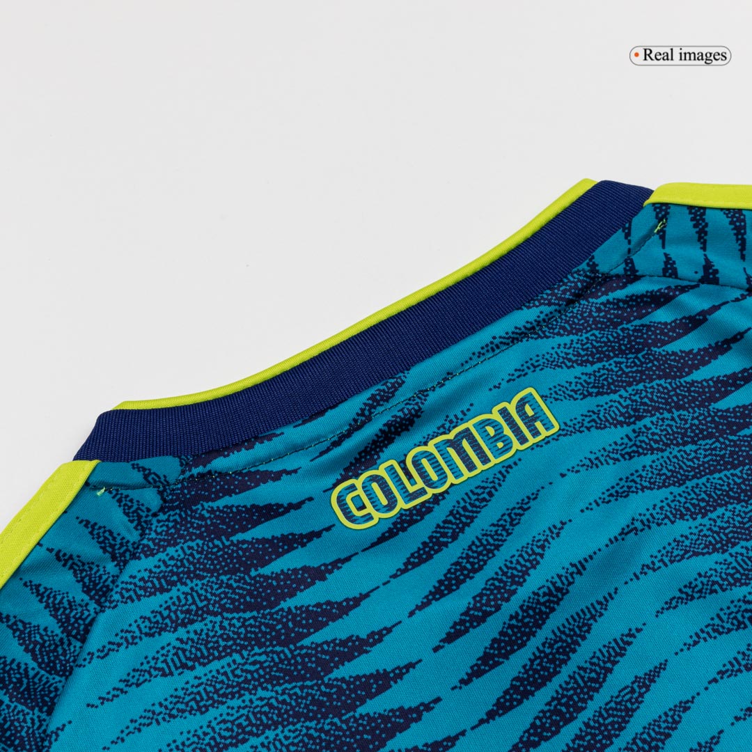 Kid's Colombia Away Soccer Jersey Kit(Jersey+Shorts) World Cup 2026 Blue