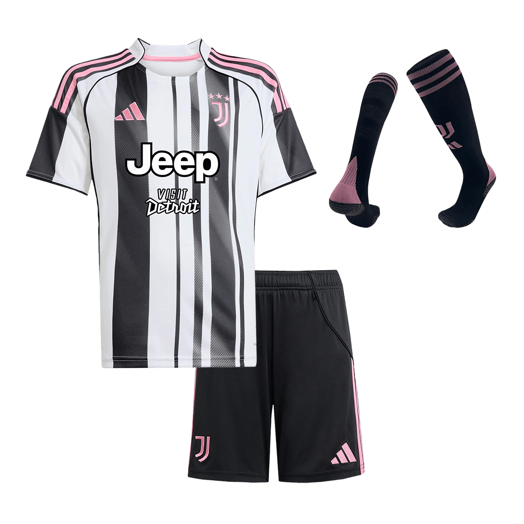 Kids Juventus 2025/26 Home Full Soccer Kit