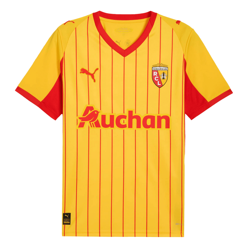 THAUVIN#10 RC Lens Home Soccer Jersey 25/26 Red&Yellow