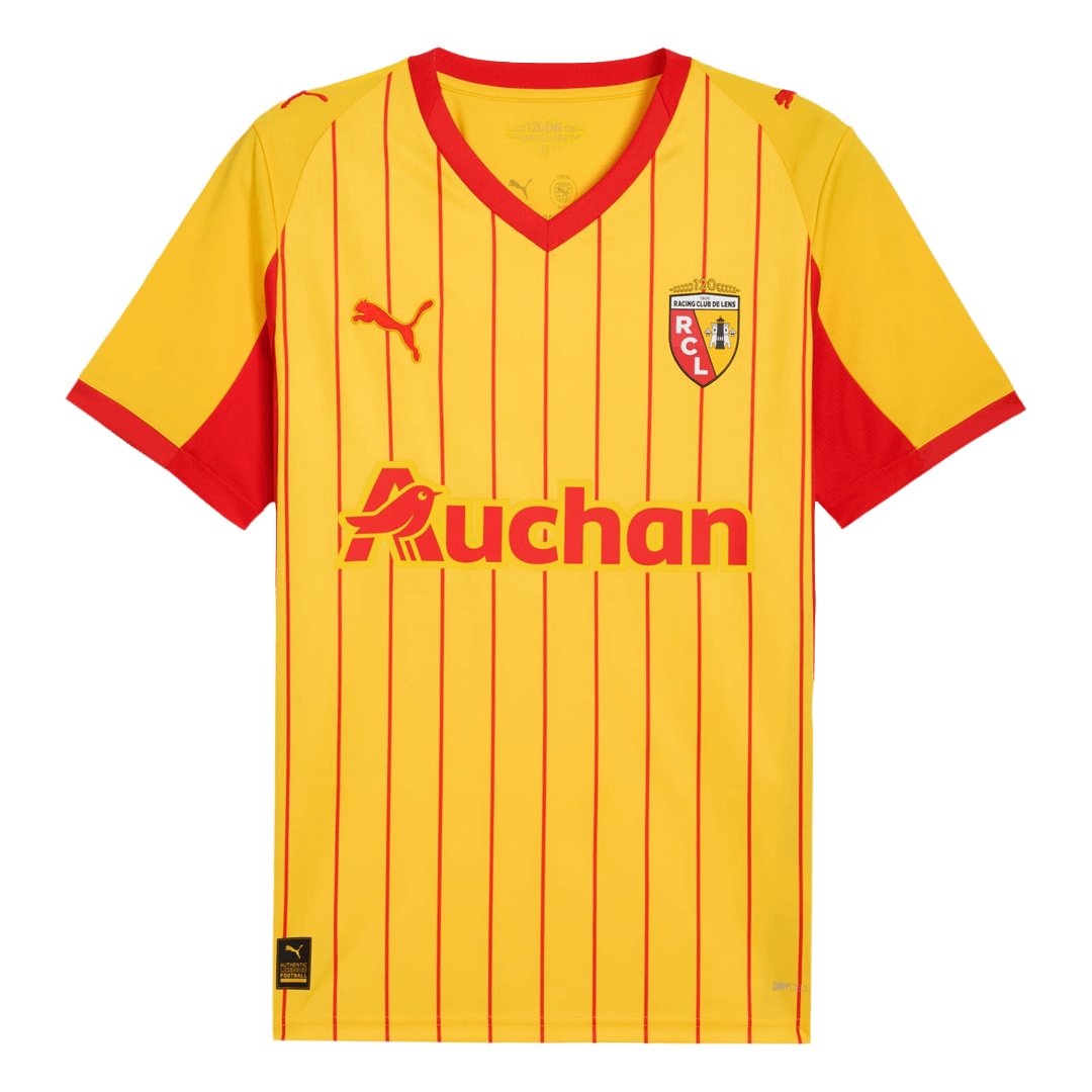 THAUVIN#10 RC Lens Home Soccer Jersey 25/26 Red&Yellow