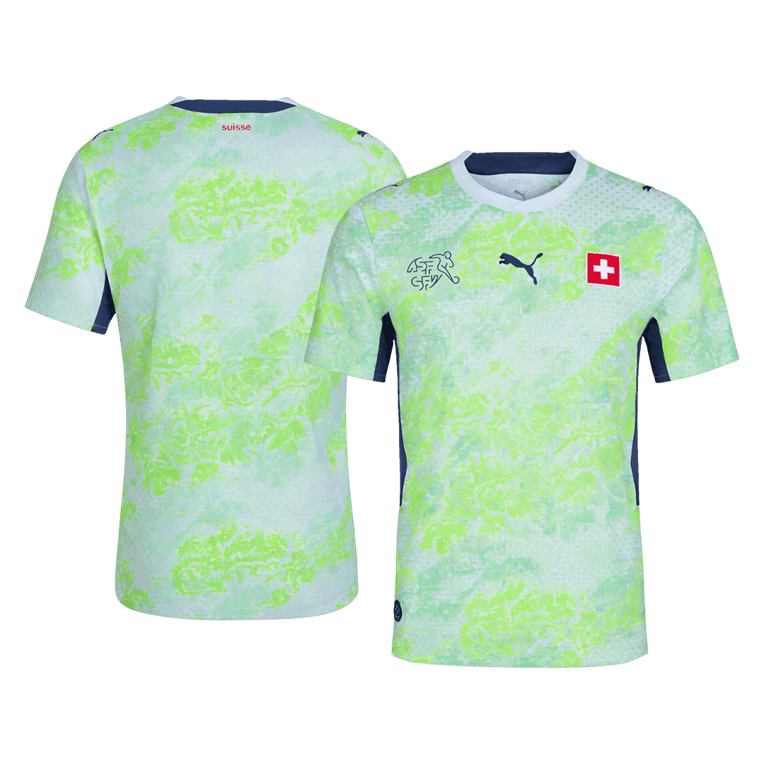 Player Version Switzerland Away Soccer Jersey World Cup 2026 Green