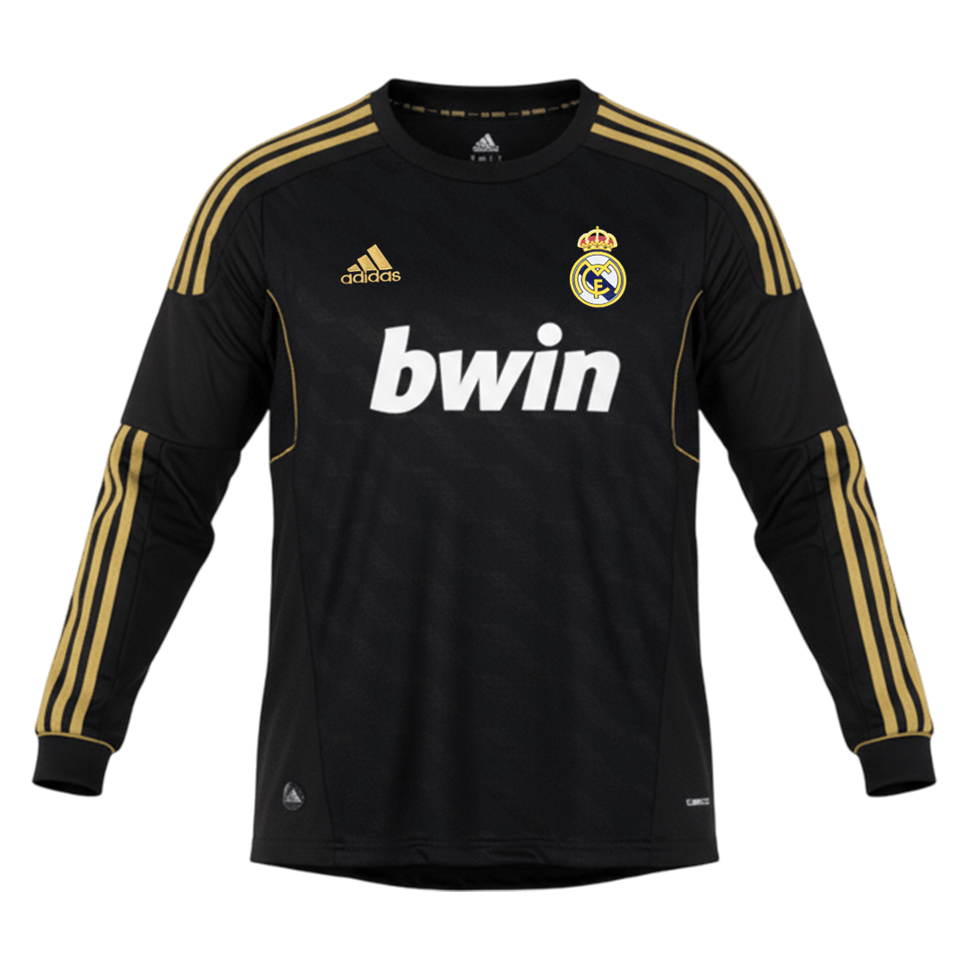 Real Madrid 2011/12 Retro Away Long Sleeve Soccer Jersey