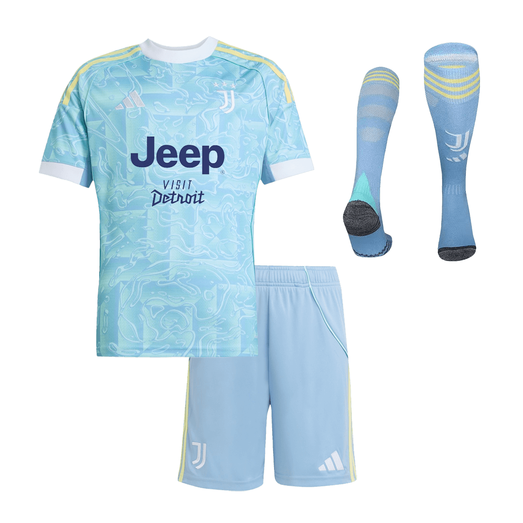 Kids Juventus 2025/26 Away Full Soccer Kit