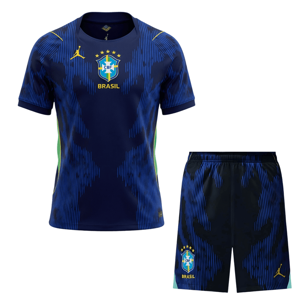 Brazil Away Soccer Jersey Kit(Jersey+Shorts) World Cup 2026