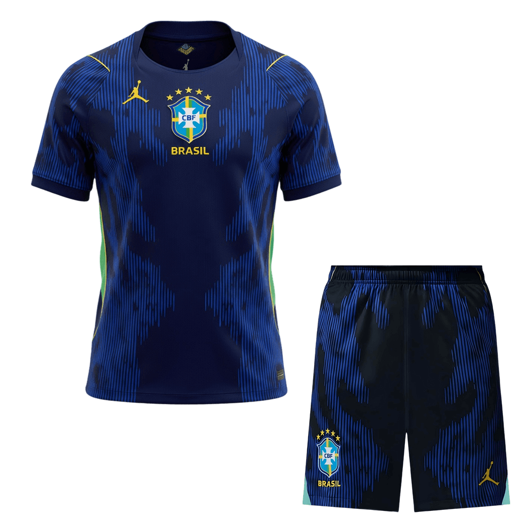 Brazil Away Soccer Jersey Kit(Jersey+Shorts) World Cup 2026