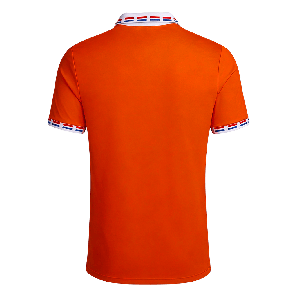 Men Retro Fan Version 1996 Netherlands Home Soccer Jersey Orange