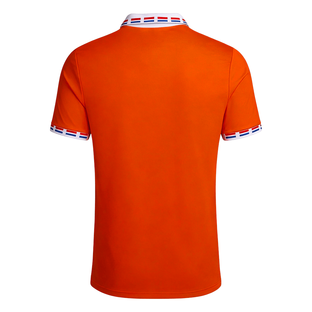 Men Retro Fan Version 1996 Netherlands Home Soccer Jersey Orange