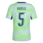 AKANJI #5 Player Version Switzerland Away Soccer Jersey World Cup 2026 Green