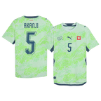AKANJI #5 Switzerland Away Soccer Jersey World Cup 2026 Green