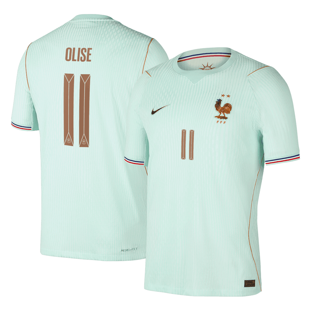 OLISE #11 Player Version France Away Soccer Jersey World Cup 2026 Green