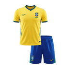 Kid's Brazil Home Soccer Jersey Kit(Jersey+Shorts) World Cup 2026 Yellow