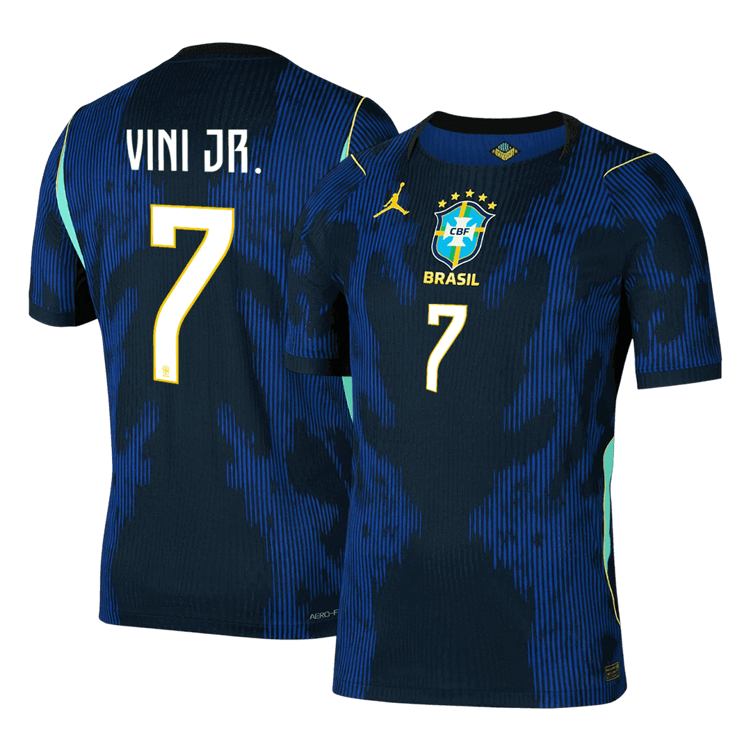 VINI JR. #7 Player Version Brazil Away Soccer Jersey World Cup 2026 Navy