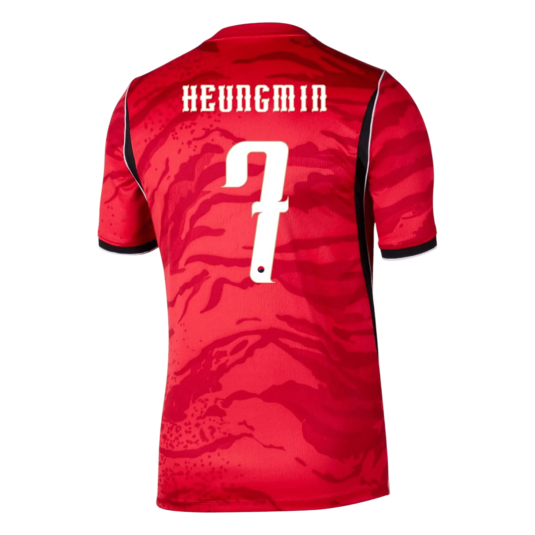 HEUNGMIN #7 South Korea Home Soccer Jersey World Cup 2026 Red