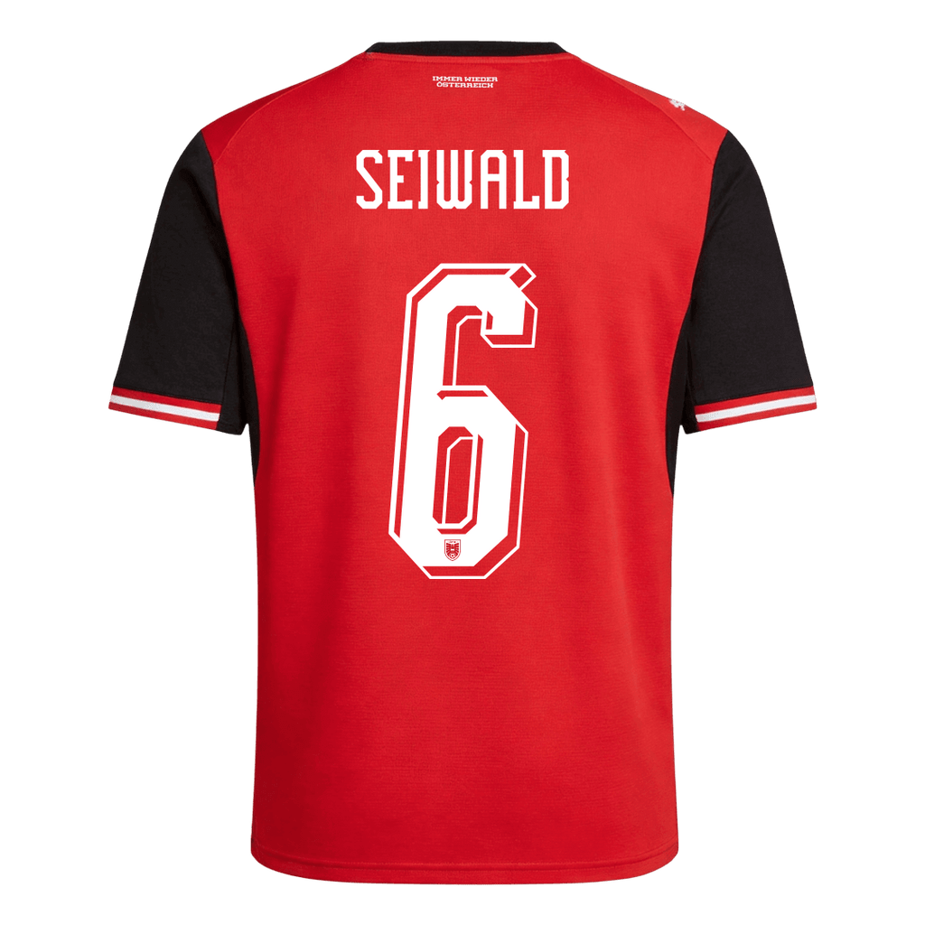 SEIWALD#6 Austria Home Soccer Jersey World Cup 2026 Red