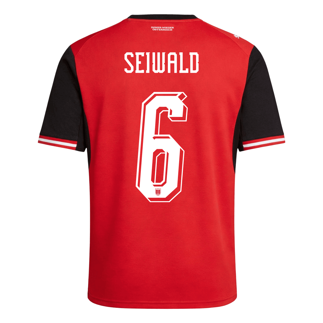SEIWALD#6 Austria Home Soccer Jersey World Cup 2026 Red